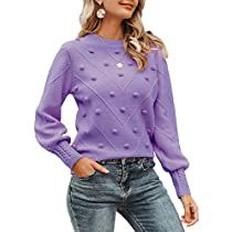 Chigant Womens Crew Neck Sweater Color Block Knit Sweater Casual Pullover Jumper Tops