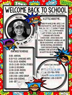 Free Template For Meet The Teacher This Is Great To Use For Back To School Night Or The First Meet The Newsletter Templates