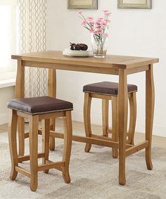 Leeds 5-Piece Brown Wood Collapsible Pub Table Set on @HauteLook ... Leeds 5-Piece Brown Wood Collapsible Pub Table Set on @HauteLook ...
