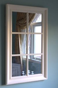 Mirrored Window Frame To Go Behind Curtains That Hang On Both Sides Mirrored Window Frame To Go Behind Curtains That Hang On Both Sides Of The Bed Further Create Feeling There Are Actual Wi