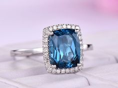 Fashion Aqua Blue Micro Pave Cubic Zircon Argent 925 Clous Poire Boucles d/'oreilles fille A20
