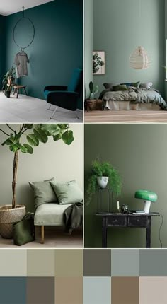 Tendenze colori arredamento 2018 il verde jotun Bedroom Color Schemes, Blue And Green Living Room, Green Furniture, Interior Design Trends, Arredamento