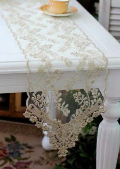 Country Wedding Table Runner Burlap And Lace Rustic Lace Table Runner Vintage Look