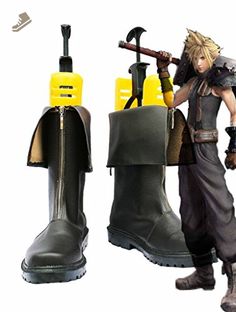 Telacos Final Fantasy VII FF7 Tifa Lockhart Cosplay Shoes Boots Custom Made Orange