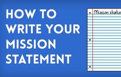 how to write your own mission statement