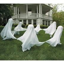 creepy staked yard ghosts halloween ghost decorationshalloween