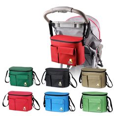 Black LinGear Pram Bag,Baby Stroller Storage Organiser,Large Capacity,Waterproof Universal Buggy Handbag,Hanging Multi-Function Carriage Hanger with Velcro 2 Deep Cup Holders,Shoulder Strap
