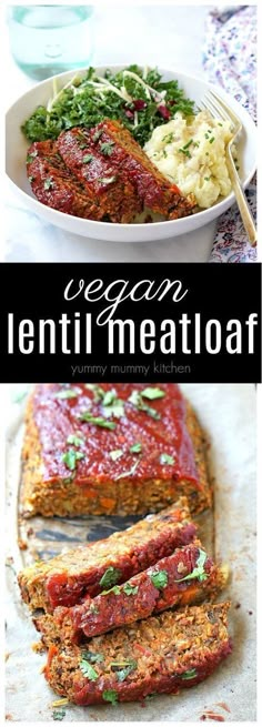 This is the best vegetarian and vegan meatloaf! This easy lentil loaf is stuffed with veggies and lentils, and is even better than the classic! Easy enough for a weeknight dinner, but tasty enough for a vegan Thanksgiving or Christmas. Slow Cooker, Pizzas, Vegan Meatloaf, Lentil Meatloaf, Meatless Meals