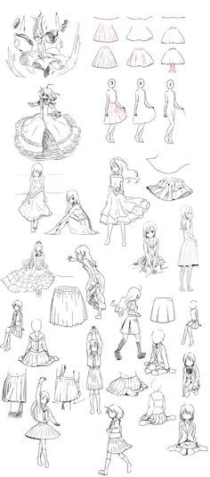 como desenhar manga roupas femininas figure pinterest anime how to draw skirts the artist learned skirt because i was not good at it