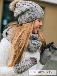Trendy Apparel Shop Winter Knit Cuff Beanie Hat and Infinity Scarf 2 Piece Set