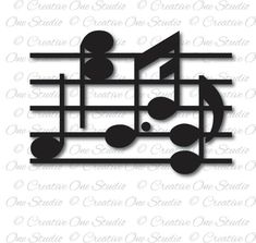 music notes design element svg dxf eps studio3 pdf png