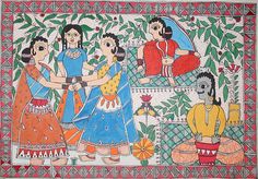Madhubani Painting (Bihar) IMAGES, GIF, ANIMATED GIF, WALLPAPER, STICKER FOR WHATSAPP & FACEBOOK