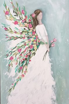 Dream House Full of Flowers DIY Painting By Numbers Canvas Kit P01