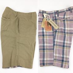 NEW Tailor Vintage Men/'s Casual Plaid Shorts Pink Blue Size 30 32 34 36 Summer