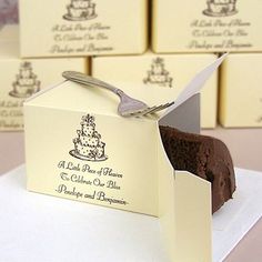 100 Pcs Personalized Custom Printed Large Emblem Cake Favor Bo 5 X 3 Custom Printed Cake Slice Favor Bo Set Of 50
