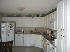 Whats On Top Of Your Kitchen Cabinets Home Decorating Forum Gardenweb Decor A Budget Cabinet Styles Kitchen Cabinets Decor, What Should I Put In My Kitchen Cabinets