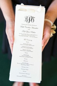 multiple page wedding program