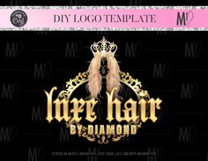 HAIR LOGO DESIGN, feminine Logo, Logo design, Logo, Premade logo, Logo Template, hairstylists, beauty, watermark, rose gold Monogram Logo, Custom Logo Design, Custom Logos, Logan, Logo Floral, Nail Logo, Eyelash Logo, Lashes Logo, Photography Logo Design