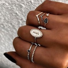 4PCS Midi Doigt Anneau Set Argent Plaqué or Stack Above Knuckle Band Punk Anneaux