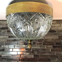 1950 colonial crystal chandelier. Cut glass shades 1950 colonial crystal chandelier. Cut glass shades