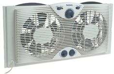 Dual Blade Fans High Velocity 3 Speed Comfort Zone Twin Window Fan with Remote Renewed