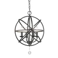 Benita Brushed Champagne Metal And Crystal Orb 4-light Chandelier Benita Brushed Champagne Metal And Crystal Orb 4-light Chandelier