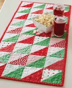 Easy Christmas Table Runner Pattern Free Easy To Make Festive Holiday Table Runner Made With Pre Cut 5