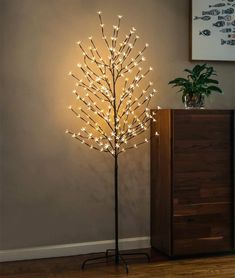 Twinkle Star 24 LED Tabletop Lighted Birch Tree Battery Operated for Indoor Christmas Wedding Party Home Decoration