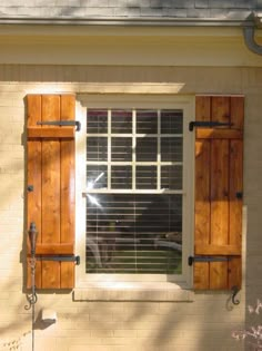 Cedar Shutters on Pinterest | Shutters, Exterior Shutters and ... French Cottage, Rustic Window