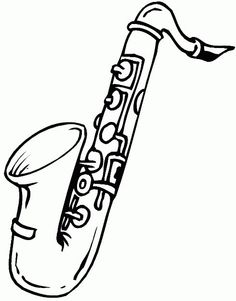 Saxophone Colouring Pages Page