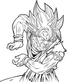 super saiyan goku coloring pages