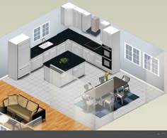 Kitchen Layout With Island l-shaped #kitchen layout with an #arched overhang on the #island Kitchen Layout With Island l-shaped #kitchen layout with an #arched overhang on the #island
