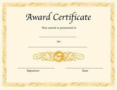 certificate template blank