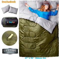 Truck Tent Adults Hiking Camping HAITRAL Camping Sleeping Bag Lightweight Portable Waterproof Sleeping Bag with Compression Sack 4 Season for Backpacking