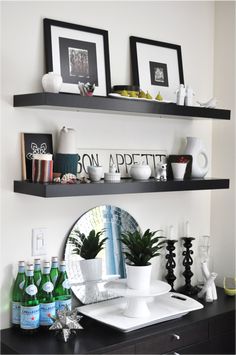 Shelves Above Buffet Google Search For The Home Pinterest Bar Floating Shelves