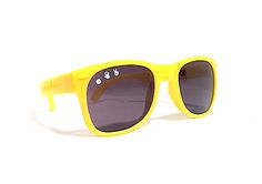 ROSHAMBO BABY SUNGLASSES SIMPSON CHEWABLE PLASTIC BPA FREE 100/% UV YELLOW NEW