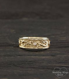 Women silver ring Men silver wedding band Braided wedding band Unique weddings band Wicker wedding ring Vintage style ring