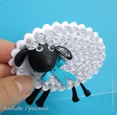 DIY Quilling Paper Sheep made by Barahona Borja from LC.Pandahall.com