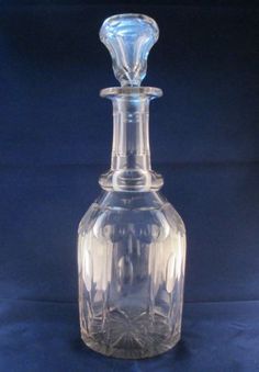 Crystal And Green Glass Regency Ringed Decanters Crystal And Green Glass Regency Ringed Decanters