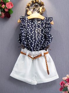 Bestow Kids Baby Girls Striped T-shirt Tops+Shorts Pants Set Outfit Clothes Girl Short /& Top Sets Sets