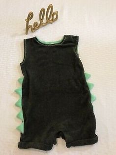 Silver Organic Bear One-Piece Romper GAP Baby Boy Girl Size 6-9 Months Ivory