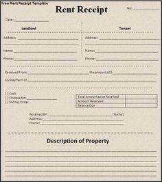 cash payment receipt template free photography pinterest