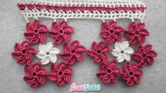 Rüzgar Gülleri Havlu Kenarı Yapılışı Türkçe Videolu #havlukenarıörnekleri #kadın #çeyizlik #towellace #handtuchspitze #handmade