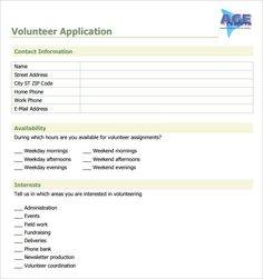 24 best volunteer application images presents teacher