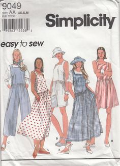 Simplicity 9049 Easy To Sew Misses Back Wrapped Skirts Sewing Pattern Sz 14-22