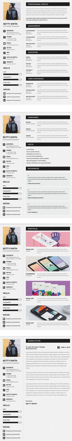 Professional Resume Template - Word + Indesign freelance - it professional resume template word Professional Resume Template - Word + Indesign freelance - it professional resume template word