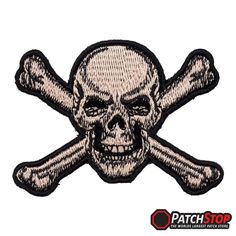 Red Eyed Helicopter Pilot Skull Patch Biker Skull Patches