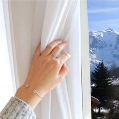 14Kt jaune plaqué or véritable Smoky Topaz Pear Lunette Bracelet Jonc