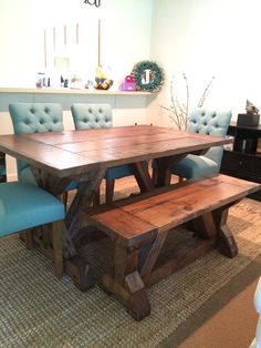 20 Best Trestle Farmhouse Table Images On Pinterest Solid Wood 5ft Farmhouse Table In Special Walnut Breadboard Top X Trestle Base Floydrustic Diy