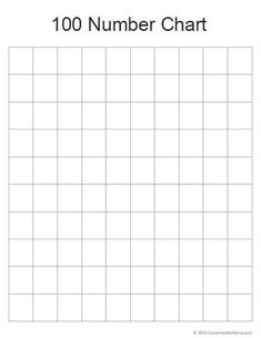blank 100 chart probably better for writing names than the 100 blank chart